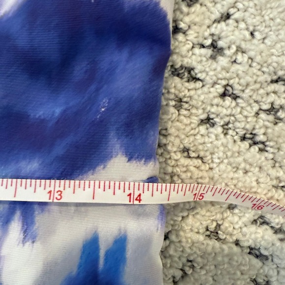 Sachin & Babi Blue Floral Print Square Neck Midi Dress Ruffle Hem And Slit 6 - Picture 5 of 8